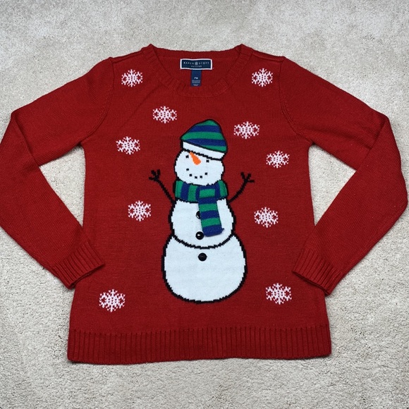 ❤️ Ugly Christmas Sweater Snowman - Picture 1 of 6